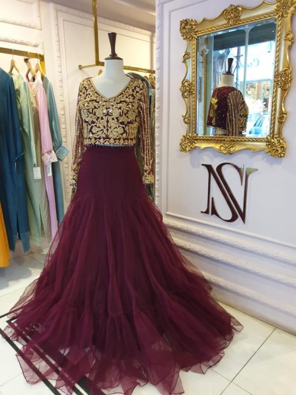 Maroon Lehanga Choli